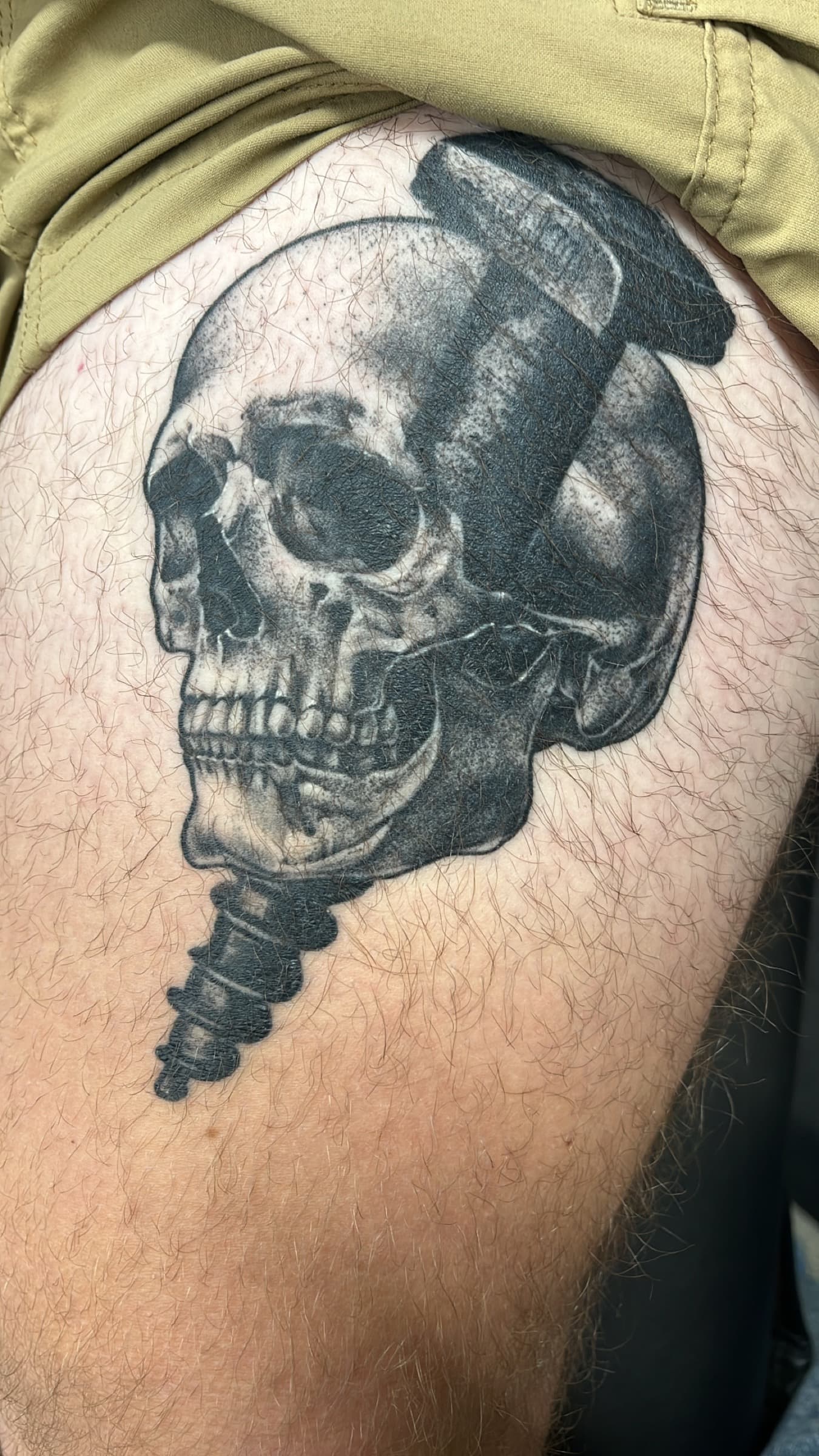 Healed tattoo by Pete Seyring.