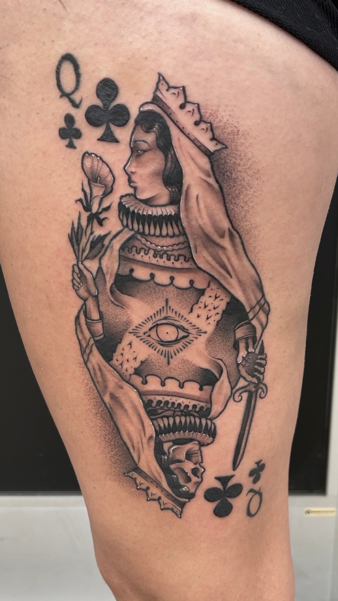 Botanical tattoo detail by Pete Seyring.