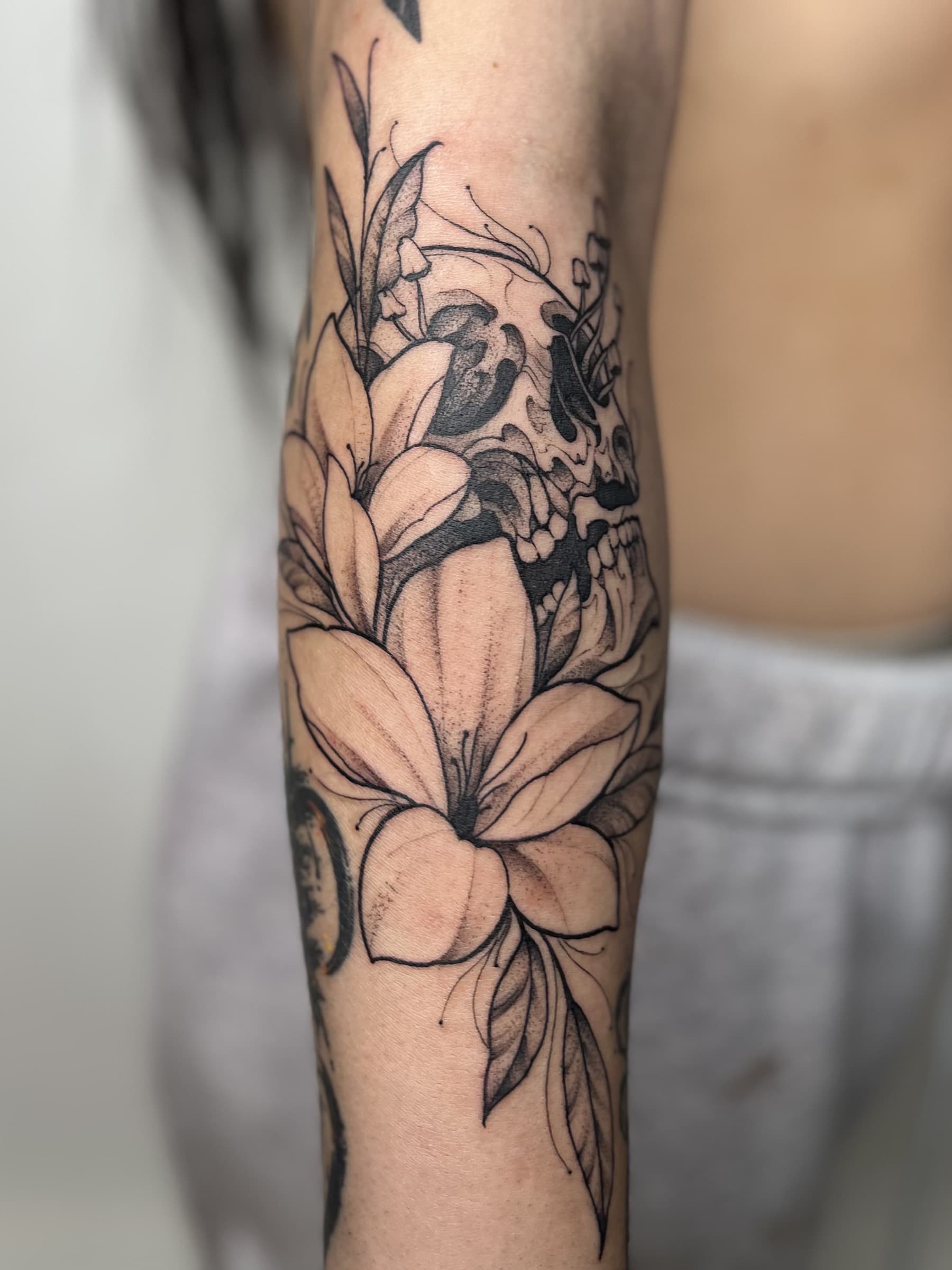 Blackwork tattoo study by Pete Seyring.