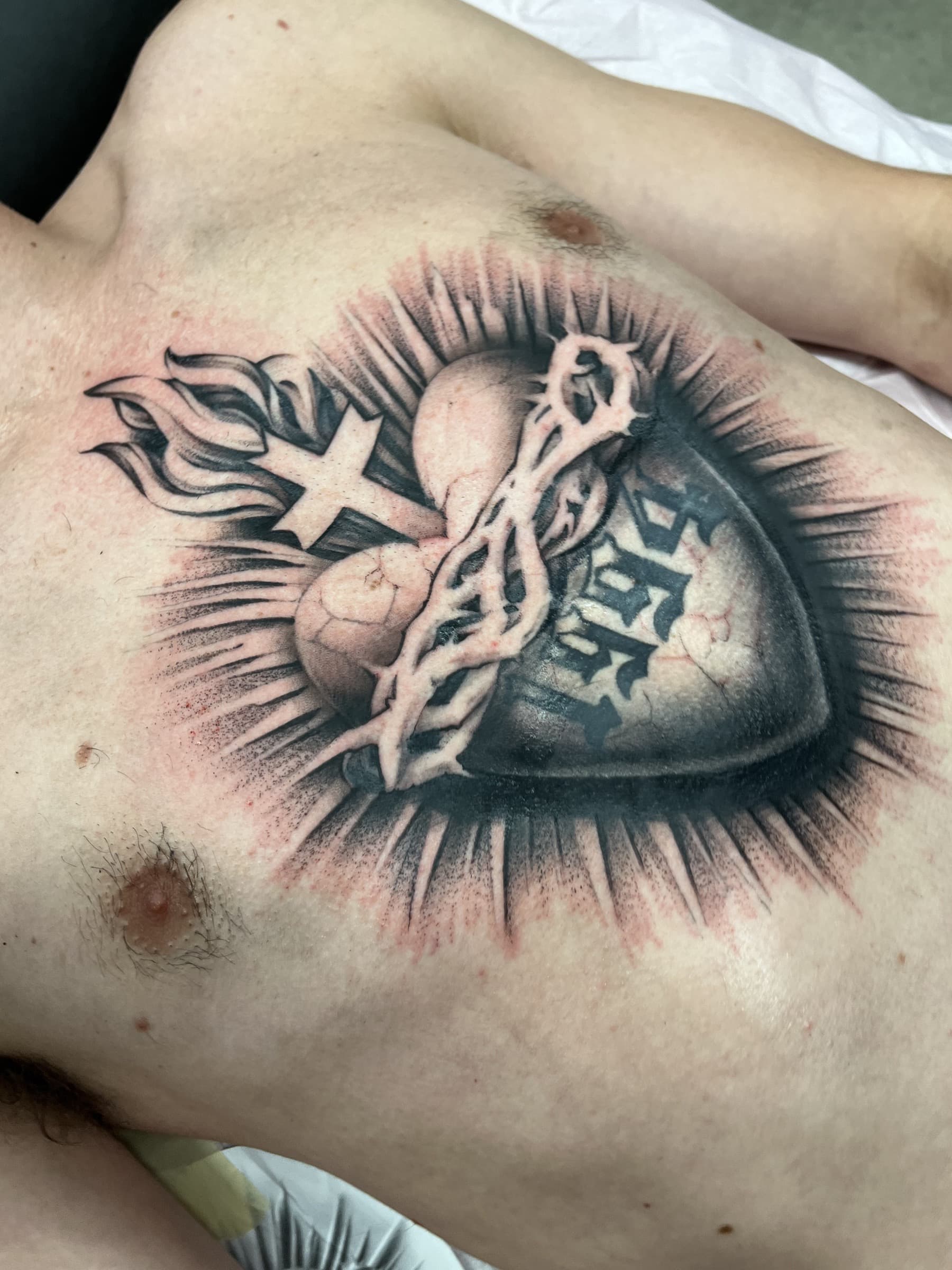 Blackwork tattoo by Pete Seyring in Chicago.